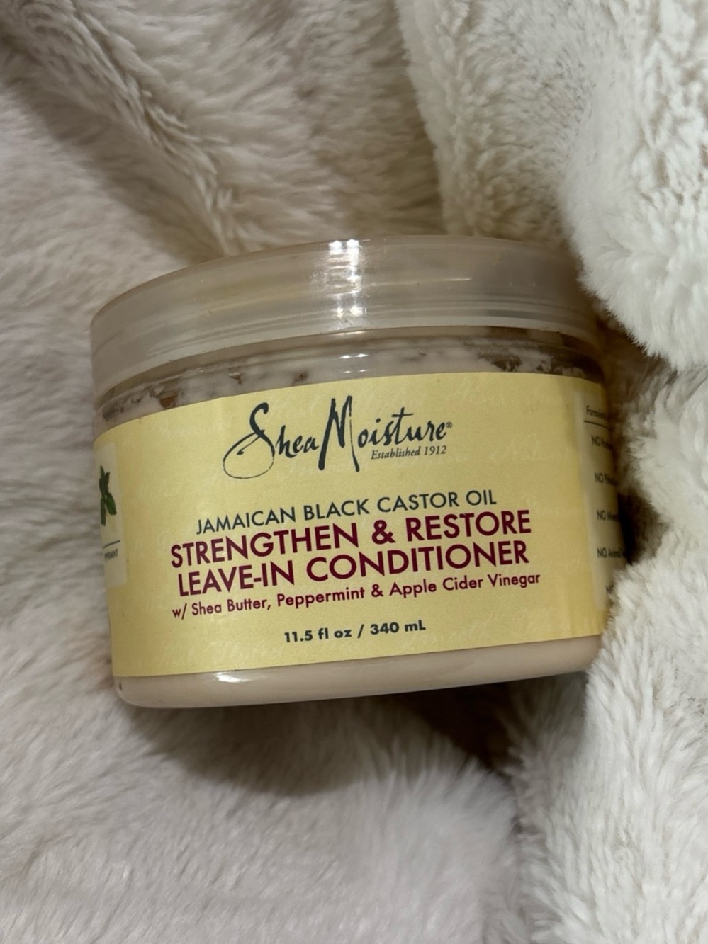 Shea Moisture Strengthen & Restore Leave-In Conditioner - Yellow Label